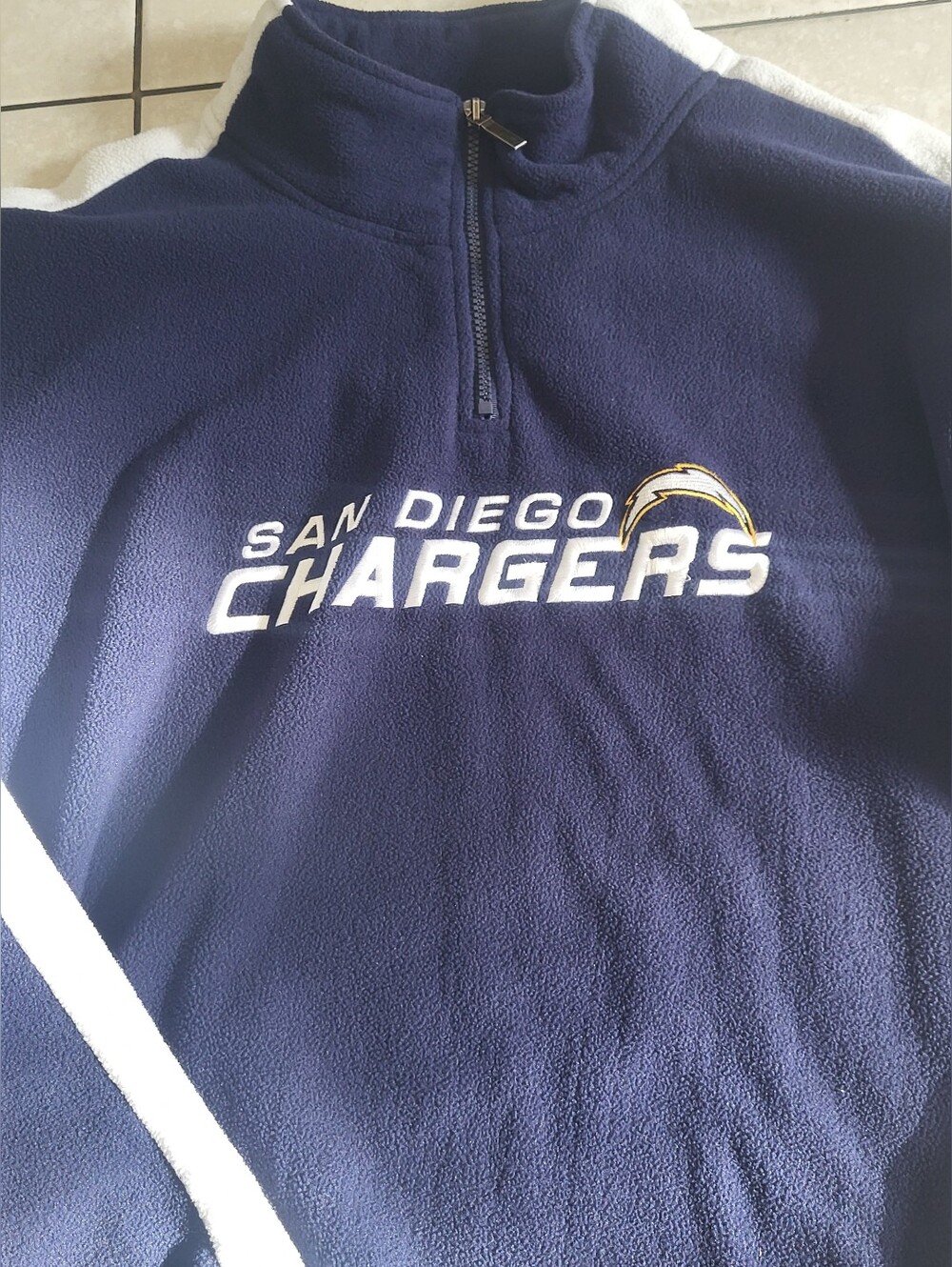 Vtg San Diego Chargers Pullover Quarter Zip